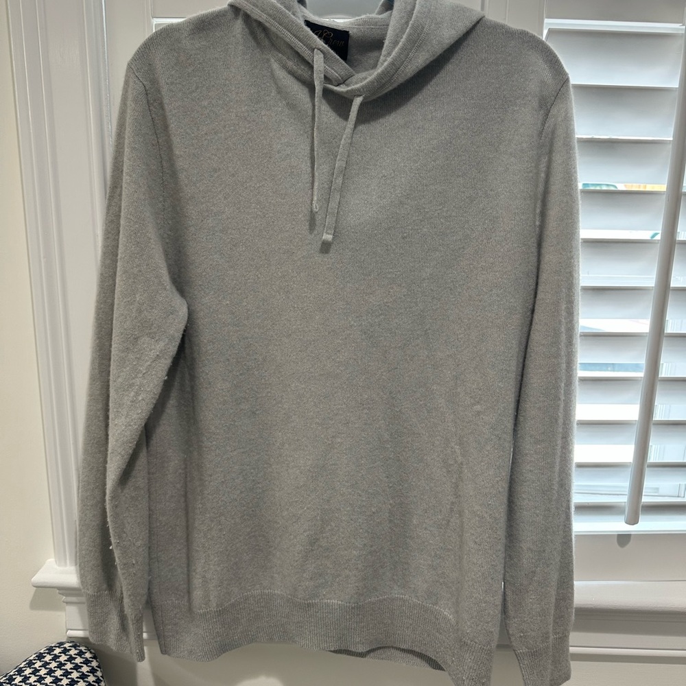J. Crew Light Gray Cashmere Hoodie